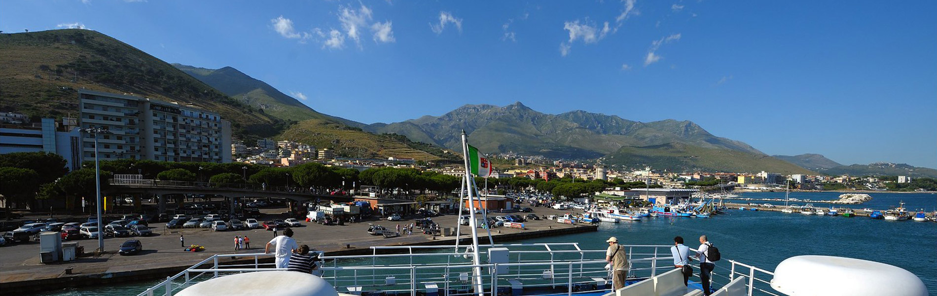 The port of Formia seen from the ferry